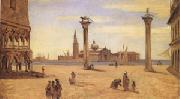 Jean Baptiste Camille  Corot Venice,the Piazzetta,August-September (mk05) France oil painting reproduction